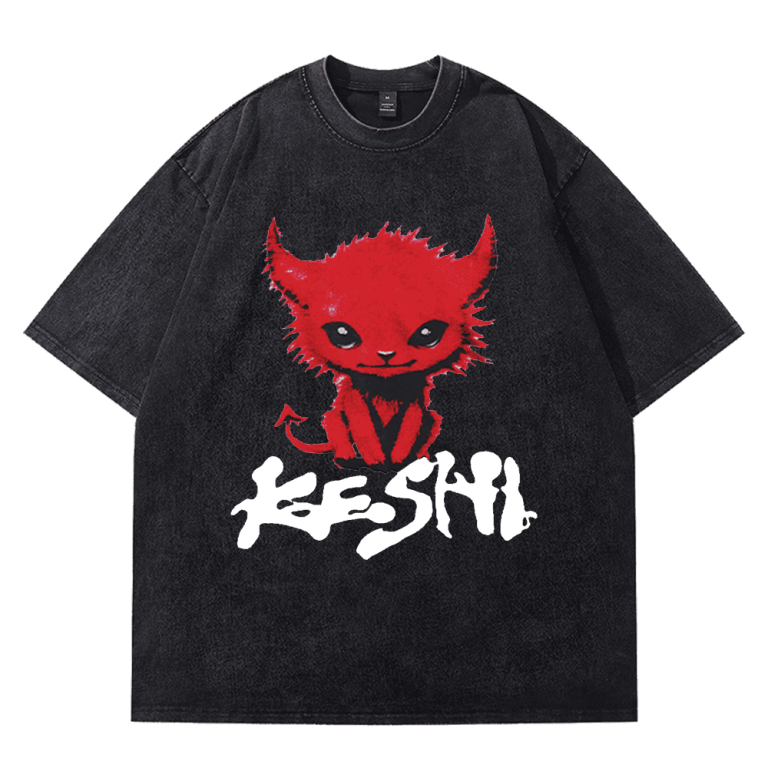 Keshi Requiem World Tour Merch Monster Vintage Wash Unisex Cotton