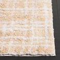 thumbnail image 3 of SAFAVIEH Rumi Gerald Distressed Polyester Shag Area Rug, Gold/Ivory, 9' x 12', 3 of 7