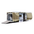 thumbnail image 2 of Adco Toy Hauler Trailer Cover 32877 Designer Tyvek; For Receiver Hitch Trailer; All Weather Protection; Breathable/Water And UV Resistant; Two-Tone Tan With White Top, 2 of 2