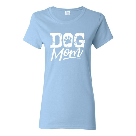 Wild Bobby Dog Mom Dog Lover Women Graphic Tee Light Blue X-Large