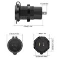 thumbnail image 3 of Cargador Usb Toma de corriente impermeable para automóvil 12-24V 60W Adaptador de corriente para bote (20 cm), 3 of 9