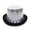 #01Silver, variant on Sequin Top Hat Jazz Fedora hat Pork Pie Hat Ringmaster Hat Magician Top Hat Bowler Top Hat Magician Performed Hat White