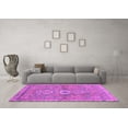 thumbnail image 3 of Ahgly Company Indoor Round Abstract Purple Modern Area Rugs, 5' Round, 3 of 4