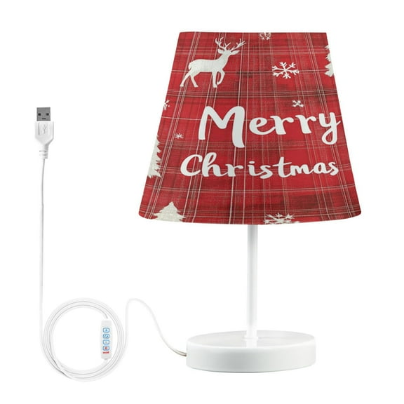 BZSMCE Table Lamp Creative Reindeer Christmas Tree and Snowflake Simple Pattern Night Light