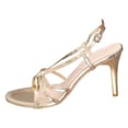thumbnail image 1 of asddcavvf Ladies Summer Solid Colour Open Toe Shiny Fine Heeled Sandals Lightweight Large Size High, 1 of 8