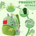 thumbnail image 4 of Lomyolo Cute Plush Animal Girls & Boys Backpack for Kids 2-6 Years - Adjustable Soft Cartoon Mini Travel Backpack for Baby Girl Boy, Machine Washable - Cute Dinosaur, 4 of 5