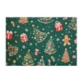 thumbnail image 7 of Yayeee Bath Rug for Bathroom Floor Non Slip Rectangle Fluffy Soft Absorbent Mat, 16"x24", Green Christmas Gingerbread, 7 of 7