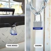Brinks High-Security Laminated Steel Padlock, 40mm Body with 1-1/2 inch Shackle