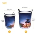 thumbnail image 4 of Uemuo Lantern On Snow With Christmas Pattern Circular Laundry Hamper Basket with handles,Collapsible laundry basket,Large capacity laundry hamper,Laundry Organizer-Small, 4 of 8
