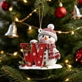 thumbnail image 2 of SPOORYYO Christmas Tree Ornament Hanging Decor, Acrylic Christmas Decoration Pendant with Hanging Rope for Tree, Wreath, Wall and Holiday Display, STYLE W, 2 of 7