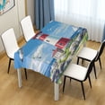 thumbnail image 6 of DEIARA Coastal Lighthouse Square Tablecloth 60×120in Polyester Fabric Tablecloth Washable Dust Resistant Wrinkle Resistant, 6 of 9