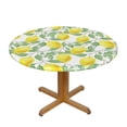 thumbnail image 2 of YFYANG Round Fitted Table Cloth, Waterproof Fruit Lemon Art Pattern Polyester Table Cover, Indoor Outdoor Decorative Tablecloths with Elastic Edge, 2 of 7