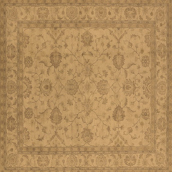 Ahgly Company Indoor Square Oriental Brown Traditional Area Rugs, 7' Square