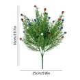 thumbnail image 3 of SHIMELE Christmas Artificial Bouquet – 7-Fork Faux Flower Arrangement, Holiday Greenery Decoration, Plastic Simulation Floral Decor for Home, Table Centerpieces, and Christmas Ornaments, 3 of 6
