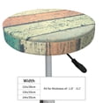 thumbnail image 2 of Goofa Hardwood Printed Stool Covers Round, Waterproof Round Bar Stool Covers Anti-Slip Round Bar Stool Seat Cover with Elastic Bands Durable -12 inch, 2 of 7