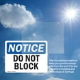 thumbnail image 6 of (2 Pack) Do Not Block OSHA Notice Sign 5 Inch X 3.5 Inch Vinyl Label Decal Sticker Weather Resistant, UV Protected for Workplace, Business, and Construction Site, Made in the USA, 6 of 7