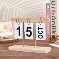 thumbnail image 5 of 1 Set Perpetual Flip Calendar Wooden Desk Calendar 2023-2024 Brown Standing Flip Calendar For Desk Daily Desk Decorations Motivational Calendar Desktop Accessories for Office Classroom Home, 5 of 6