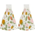 thumbnail image 2 of 1 Pcs Hanging Towels, Dish Towels Strawberry and Flowers Leaves Absorbent Hand Towels with Hanging Loop Washcloth for Bathroom Kitchen, 2 of 7