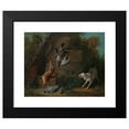 thumbnail image 2 of Jean-Baptiste Oudry 18x15 Black Modern Framed Museum Art Print Titled - Dog Guarding Dead Game (1753), 2 of 5