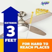 Swiffer Heavy Duty 3 ft Extendable Duster Kit with Refills, Unscented, 1 Handle + 3 Refills
