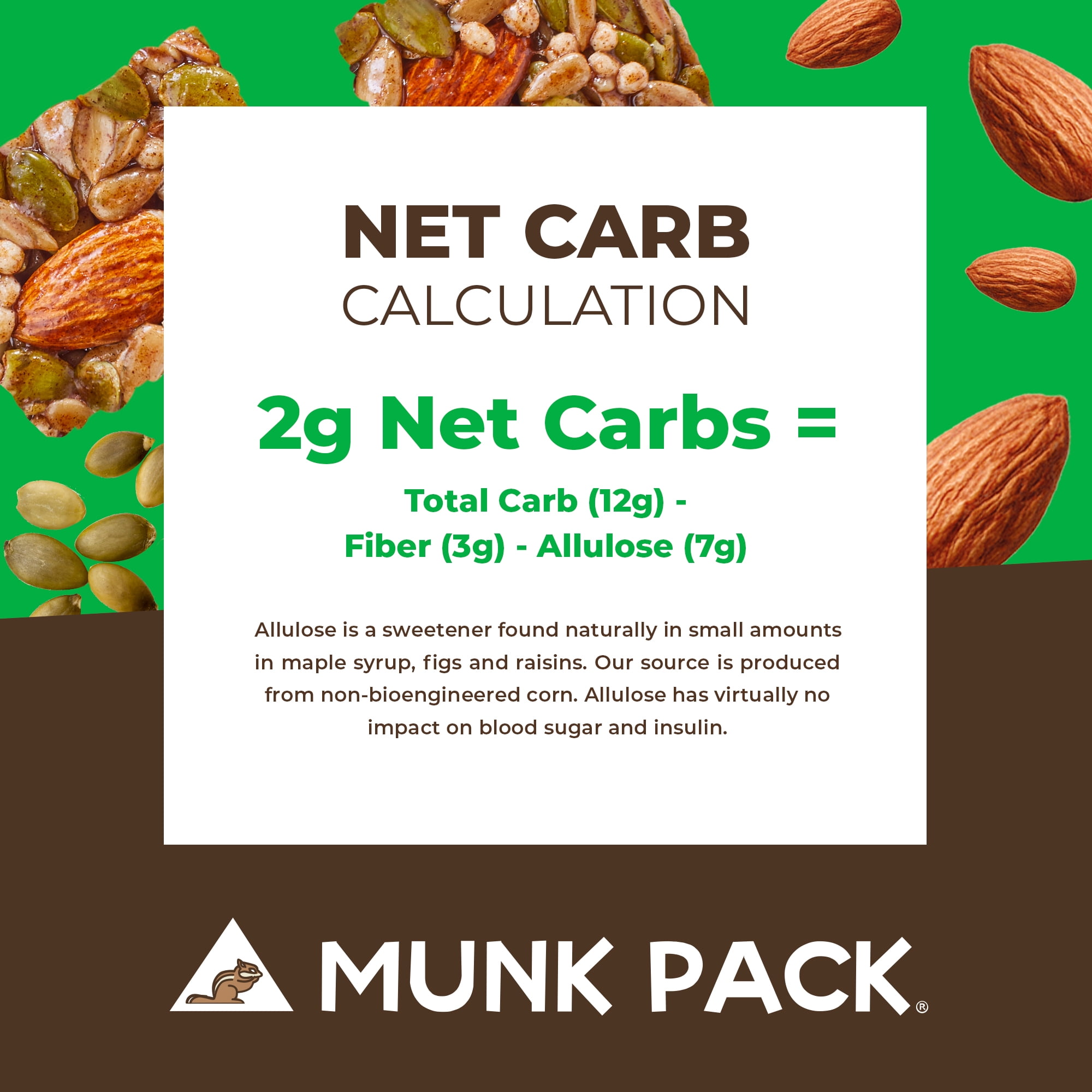 Munk Pack 1g Sugar Nut and Seed Bars, Pumpkin Seed Cinnamon Almond Keto, Shelf-Stable Box, 12 Count