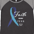 thumbnail image 4 of Inktastic Faith over Fear Hydrocephalus Awareness with Blue Ribbon Women's Plus Size T-Shirt, 4 of 5