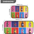 thumbnail image 2 of Colorful Wine Bottle Kitchen Rugs 2 Pieces, Artistic Floor Mat Room Area Rug Washable Carpet Perfect for Living Room Bedroom Entryway, 2 of 7