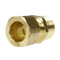 thumbnail image 3 of 3/4" x 3/4" Tube OD x Male NPTF Compression Adapter Solid Brass Fitting 5-Pack, 3 of 4