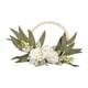 thumbnail image 3 of Corona floral de cuentas de madera para puerta de entrada, aros florales, decoración del hogar, pared bohemia Blanco, 3 of 9