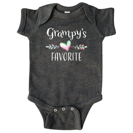 

Inktastic Grampys Favorite- Heart Grandchild Gift Baby Boy or Baby Girl Bodysuit