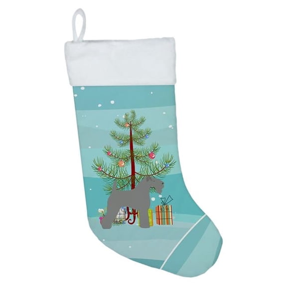 Carolines Treasures BB2910CS Kerry Blue Terrier Merry Christmas Tree Christmas Stocking