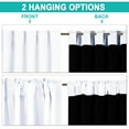 thumbnail image 4 of NICETOWN Blackout Curtains for Living Room, 100% Blackout Double Layers Curtains Thermal Insulated Energy Efficient Curtains Rod Pocket & Back Tab Noise Reducing Drapes, White, 52"x84", 2 Panels, 4 of 8
