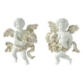 thumbnail image 1 of 2 piezas hermosas figuras de estatua de ángel querubín escultura de pared alas decorativas para B, 1 of 9