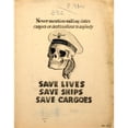 thumbnail image 2 of Anonymous 20x24 Black Ornate Framed Double Matted Museum Art Print Titled: Never Mention Sailing Dates, Cargoes or Destinations to Anybody. Save Lives, Save Ships, Save Cargoes (19, 2 of 5