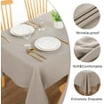 thumbnail image 6 of Xukmct Rectangle Table Cloth Linen Solid Color Tablecloth Decorative Fabric Table Cover for Dining/Party/Birthday/Wedding, 55" x 71", 6 of 8