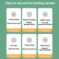thumbnail image 4 of Mini Pocket Printer Camera Instant Print Portable Thermal Printing Machine Wireless BT Connection for Picture Label DIY Handcraft List Meno Notes Journal Receipt Paper Sticker Study Work Office, 4 of 8
