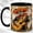 Black, variant on Guitar Skeleton Coffee Mug, Folk Music Skull Mug, Ceramic 11 oz