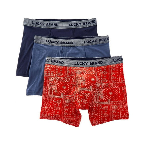 Lucky Brand mens 3pk Stretch Boxer Brief, s