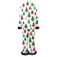 thumbnail image 4 of Pajamas for Women Christmas Satin Pajamas for Women Long Sleeve Button Down Pajama with Pants Christmas Womens Loungewear Set, 4 of 4