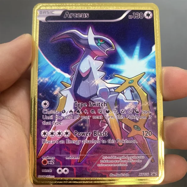10000 Point Arceus Vmax Metal Cards Diy Card Pikachu Charizard Gold Limited Rare Edition Kids Gift Game Collection Cards