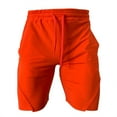 thumbnail image 3 of WREESH Men's Summer Linen Shorts Outdoor Workout Shorts Fashion Loose Lightweight Breathable Shorts Running Shorts Beach Shorts Casual Cutoff Shorts Red, 3 of 5