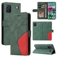 thumbnail image 1 of Case for LG K92 5G Leather Wallet Book Flip Folio Stand View Cover - Green, 1 of 5