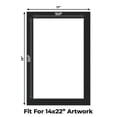 thumbnail image 2 of Black Suede Picture Frame Mat for 17x25 Frames - Fits 14x22 Photos - 50 Mats, 2 of 7