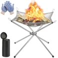 thumbnail image 1 of Portable Fire Pit For Camping, Outdoor Firepit Fireplace With Heat Res, 1 of 4