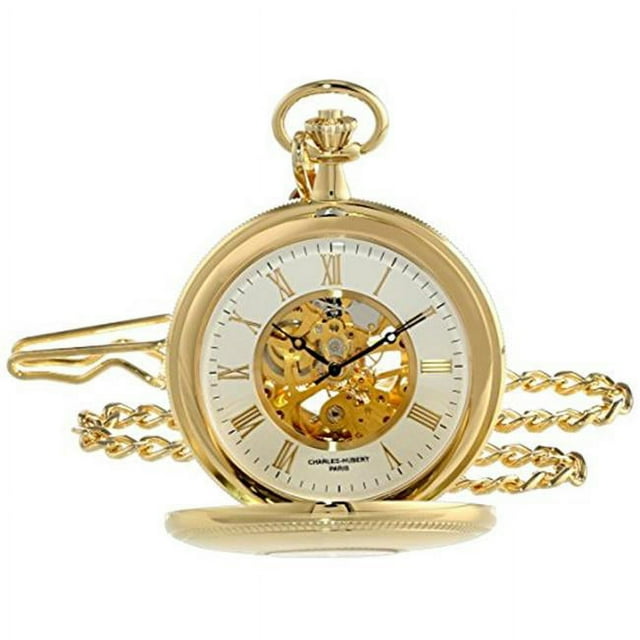 Unitron Enterprise 3953-G Gold Finish White Dial Pocket Watch