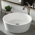 thumbnail image 2 of KRAUS Natura™ 15-inch White Matte Solid Surface Round Bathroom Vessel Sink and Spot Free Arlo™ Faucet Combo Set with Pop-Up Drain, Stainless Brushed Nickel Finish, 2 of 9