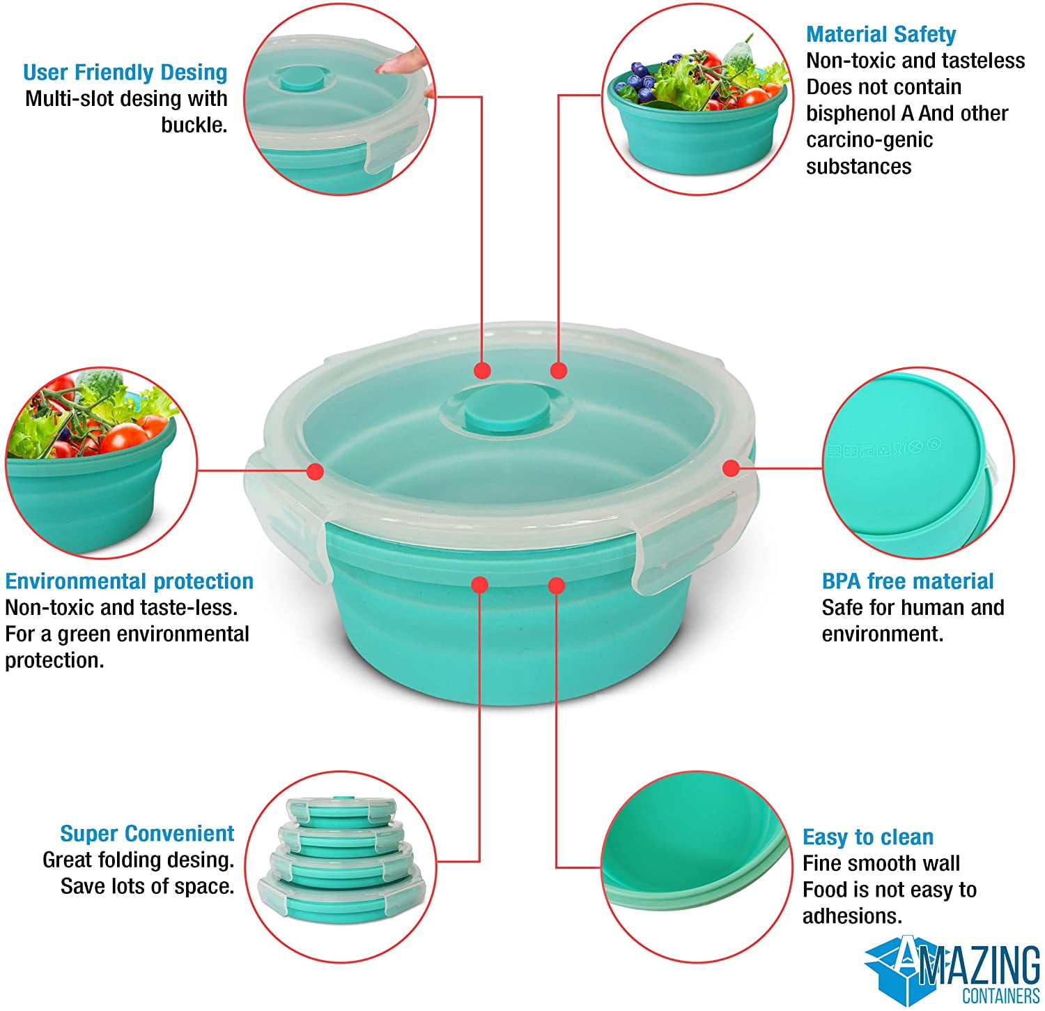 AMAZING CONTAINERS Food Storage Container - Thumbnail 4