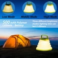 thumbnail image 3 of Jinsinto Collapsible Lantern Rechargeable by Solar Panel or USB, Camping Lantern Portable with LED and IP67 Waterproof, Outdoor Light for Tent, Camping, 3 of 5