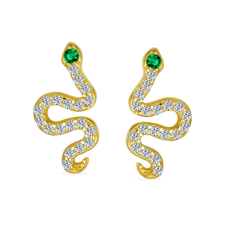 Snake Stud Earrings 14k Gold-plated Silver Snake Stud Earrings 14k Gold-plated Silver
