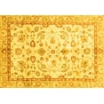 thumbnail image 1 of Ahgly Company Machine Washable Indoor Rectangle Oriental Yellow Traditional Area Rugs, 5' x 7', 1 of 4